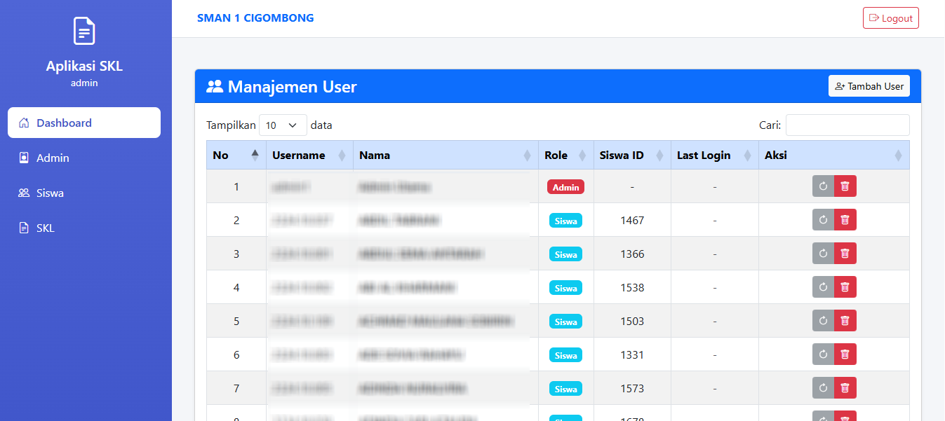 Screenshot aplikasi