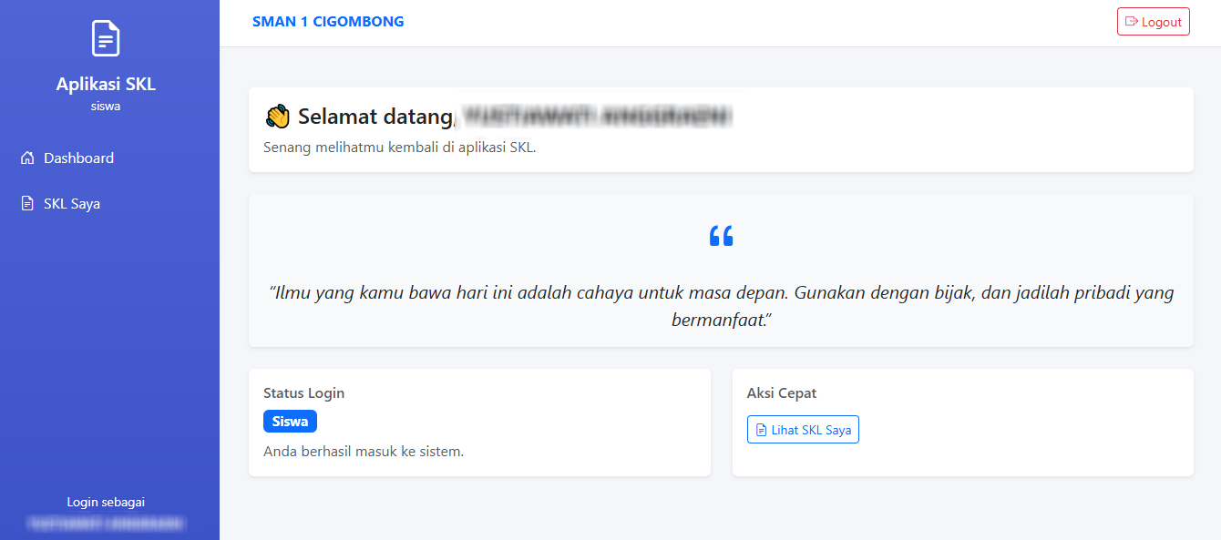 Screenshot aplikasi