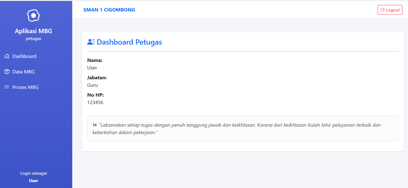 Screenshot aplikasi