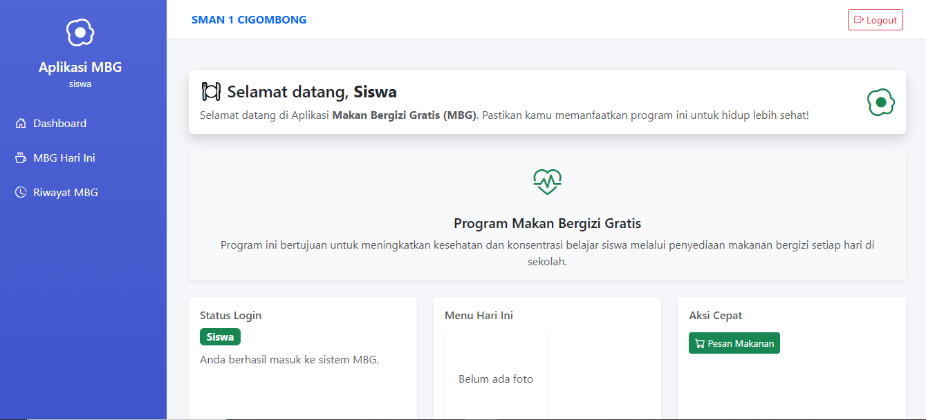 Screenshot aplikasi