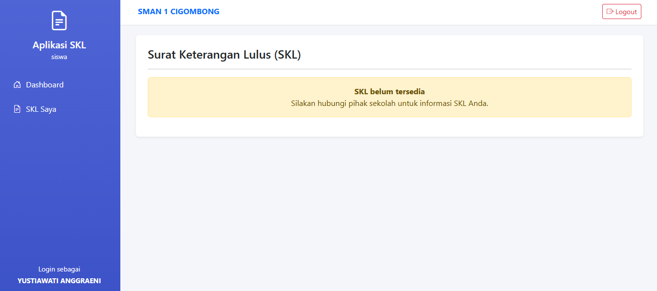 Screenshot aplikasi